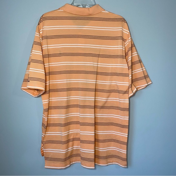 Polo GOLF Ralph Lauren Men's L Light Orange Striped Polo Shirt Tampa Bay TPC - Picture 7 of 9